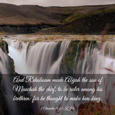 Picture 03 - 2 Chronicles 11:22 KJV - And Rehoboam made Abijah the son of Maachah the - Bible Verse Picture