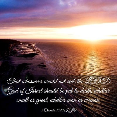 Picture 03 - 2 Chronicles 15:13 KJV - That whosoever would not seek the LORD God of - Bible Verse Picture
