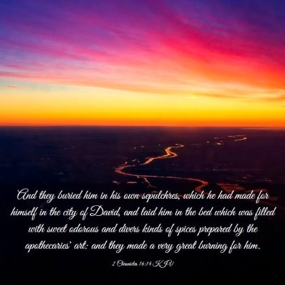 Picture 03 - 2 Chronicles 16:14 KJV - And they buried him in his own sepulchres, which - Bible Verse Picture