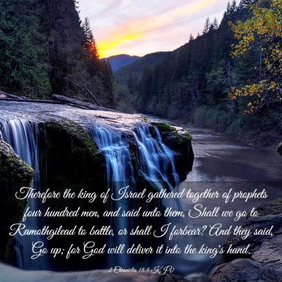 Picture 03 - 2 Chronicles 18:5 KJV - Therefore the king of Israel gathered together of - Bible Verse Picture