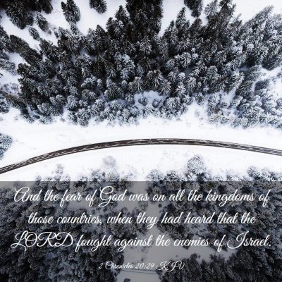 Picture 03 - 2 Chronicles 20:29 KJV - And the fear of God was on all the kingdoms of - Bible Verse Picture