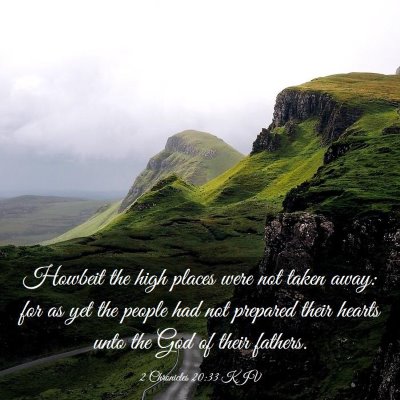 Picture 03 - 2 Chronicles 20:33 KJV - Howbeit the high places were not taken away: for - Bible Verse Picture