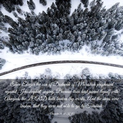Picture 03 - 2 Chronicles 20:37 KJV - Then Eliezer the son of Dodavah of Mareshah - Bible Verse Picture