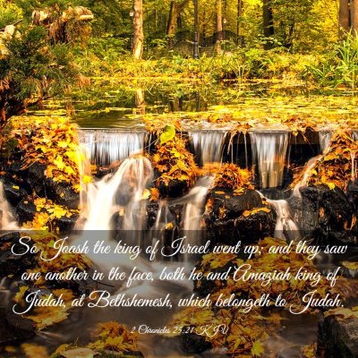 Picture 03 - 2 Chronicles 25:21 KJV - So Joash the king of Israel went up; and they saw - Bible Verse Picture