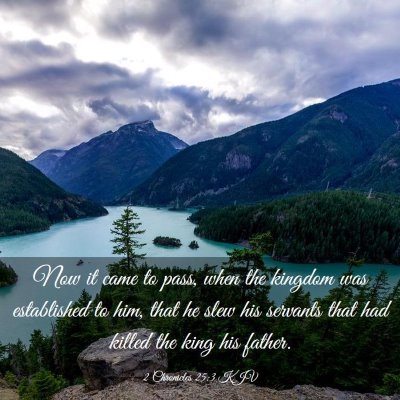 Picture 03 - 2 Chronicles 25:3 KJV - Now it came to pass, when the kingdom was - Bible Verse Picture