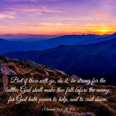 Picture 03 - 2 Chronicles 25:8 KJV - But if thou wilt go, do it; be strong for the - Bible Verse Picture
