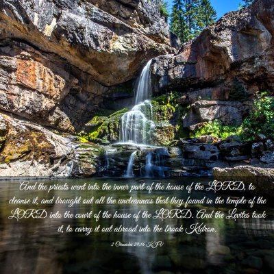 Picture 03 - 2 Chronicles 29:16 KJV - And the priests went into the inner part of the - Bible Verse Picture
