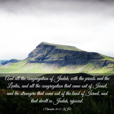 Picture 03 - 2 Chronicles 30:25 KJV - And all the congregation of Judah, with the - Bible Verse Picture