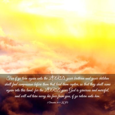Picture 03 - 2 Chronicles 30:9 KJV - For if ye turn again unto the LORD, your brethren - Bible Verse Picture