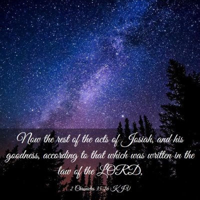 Picture 03 - 2 Chronicles 35:26 KJV - Now the rest of the acts of Josiah, and his - Bible Verse Picture