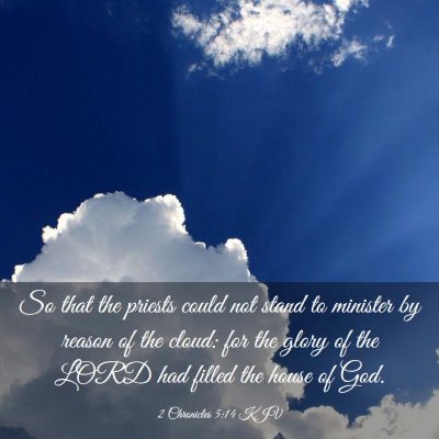 Picture 03 - 2 Chronicles 5:14 KJV - So that the priests could not stand to minister - Bible Verse Picture