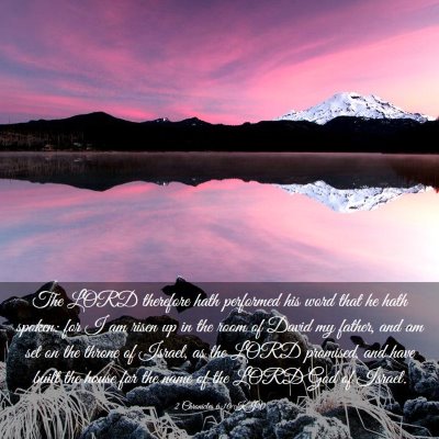 Picture 03 - 2 Chronicles 6:10 KJV - The LORD therefore hath performed his word that - Bible Verse Picture