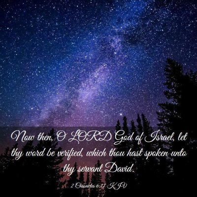 Picture 03 - 2 Chronicles 6:17 KJV - Now then, O LORD God of Israel, let thy word be - Bible Verse Picture