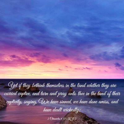 Picture 03 - 2 Chronicles 6:37 KJV - Yet if they bethink themselves in the land - Bible Verse Picture