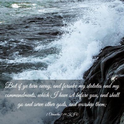Picture 03 - 2 Chronicles 7:19 KJV - But if ye turn away, and forsake my statutes and - Bible Verse Picture