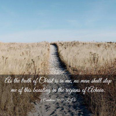 Picture 03 - 2 Corinthians 11:10 KJV - As the truth of Christ is in me, no man shall - Bible Verse Picture