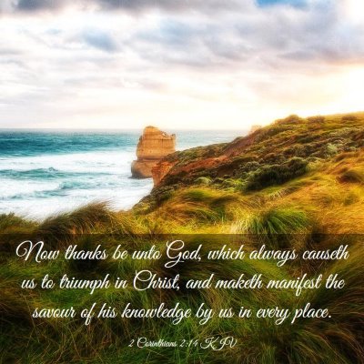 Picture 03 - 2 Corinthians 2:14 KJV - Now thanks be unto God, which always causeth us - Bible Verse Picture