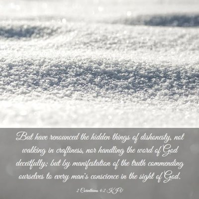 Picture 03 - 2 Corinthians 4:2 KJV - But have renounced the hidden things of - Bible Verse Picture
