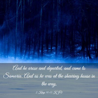 Picture 03 - 2 Kings 10:12 KJV - And he arose and departed, and came to Samaria. - Bible Verse Picture