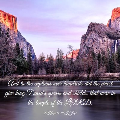 Picture 03 - 2 Kings 11:10 KJV - And to the captains over hundreds did the priest - Bible Verse Picture