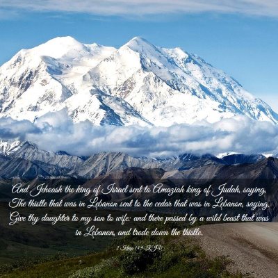 Picture 03 - 2 Kings 14:9 KJV - And Jehoash the king of Israel sent to Amaziah - Bible Verse Picture