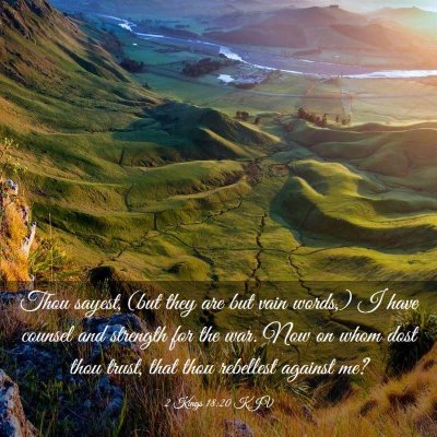 Picture 03 - 2 Kings 18:20 KJV - Thou sayest, (but they are but vain words,) I - Bible Verse Picture