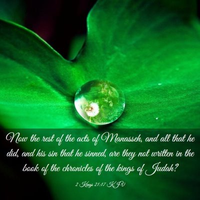Picture 03 - 2 Kings 21:17 KJV - Now the rest of the acts of Manasseh, and all - Bible Verse Picture
