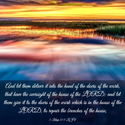 Picture 03 - 2 Kings 22:5 KJV - And let them deliver it into the hand of the - Bible Verse Picture