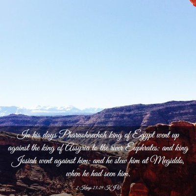 Picture 03 - 2 Kings 23:29 KJV - In his days Pharaohnechoh king of Egypt went up - Bible Verse Picture