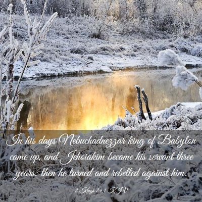 Picture 03 - 2 Kings 24:1 KJV - In his days Nebuchadnezzar king of Babylon came - Bible Verse Picture