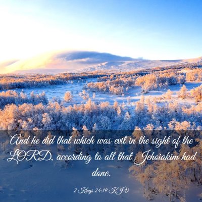 Picture 03 - 2 Kings 24:19 KJV - And he did that which was evil in the sight of - Bible Verse Picture