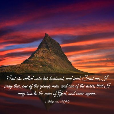 Picture 03 - 2 Kings 4:22 KJV - And she called unto her husband, and said, Send - Bible Verse Picture