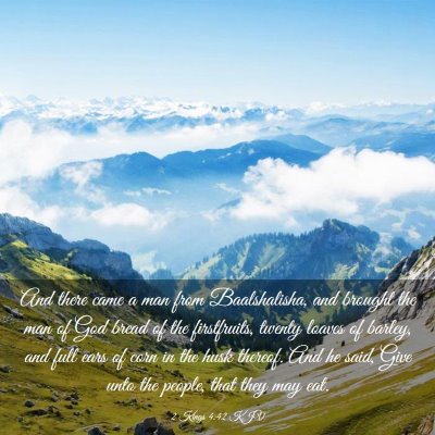 Picture 03 - 2 Kings 4:42 KJV - And there came a man from Baalshalisha, and - Bible Verse Picture