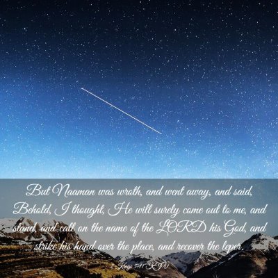 Picture 03 - 2 Kings 5:11 KJV - But Naaman was wroth, and went away, and said, - Bible Verse Picture