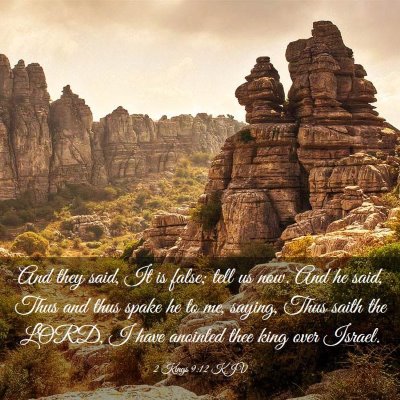 Picture 03 - 2 Kings 9:12 KJV - And they said, It is false; tell us now. And he - Bible Verse Picture