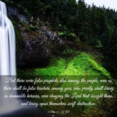 Picture 03 - 2 Peter 2:1 KJV - But there were false prophets also among the - Bible Verse Picture