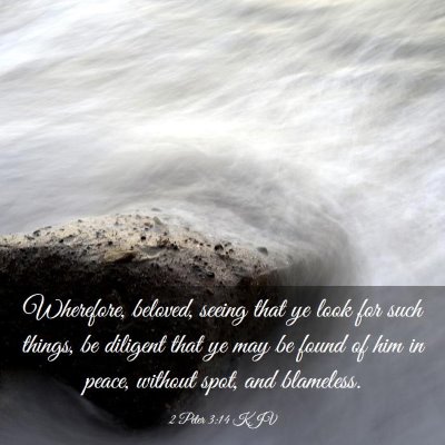 Picture 03 - 2 Peter 3:14 KJV - Wherefore, beloved, seeing that ye look for such - Bible Verse Picture
