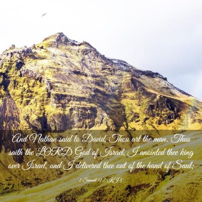 Picture 03 - 2 Samuel 12:7 KJV - And Nathan said to David, Thou art the man. Thus - Bible Verse Picture