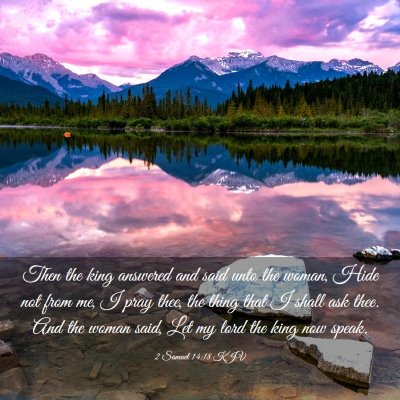 Picture 03 - 2 Samuel 14:18 KJV - Then the king answered and said unto the woman, - Bible Verse Picture