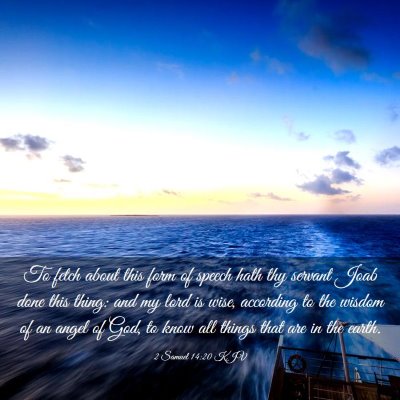Picture 03 - 2 Samuel 14:20 KJV - To fetch about this form of speech hath thy - Bible Verse Picture