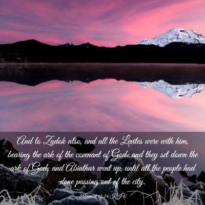 Picture 03 - 2 Samuel 15:24 KJV - And lo Zadok also, and all the Levites were with - Bible Verse Picture