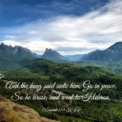Picture 03 - 2 Samuel 15:9 KJV - And the king said unto him, Go in peace. So he - Bible Verse Picture
