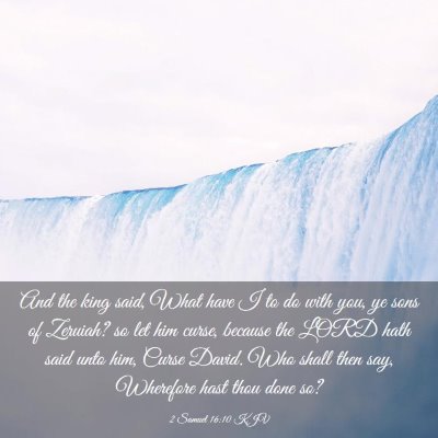 Picture 03 - 2 Samuel 16:10 KJV - And the king said, What have I to do with you, ye - Bible Verse Picture