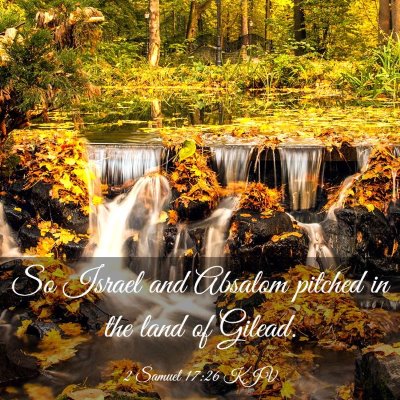 Picture 03 - 2 Samuel 17:26 KJV - So Israel and Absalom pitched in the land of - Bible Verse Picture