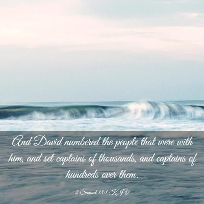 Picture 03 - 2 Samuel 18:1 KJV - And David numbered the people that were with him, - Bible Verse Picture