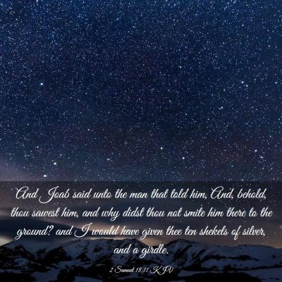Picture 03 - 2 Samuel 18:11 KJV - And Joab said unto the man that told him, And, - Bible Verse Picture