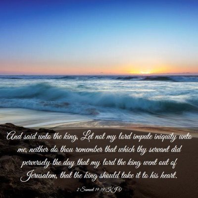 Picture 03 - 2 Samuel 19:19 KJV - And said unto the king, Let not my lord impute - Bible Verse Picture