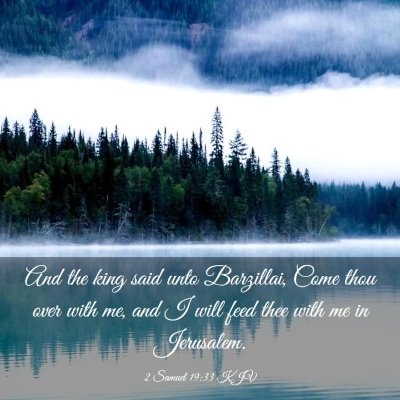 Picture 03 - 2 Samuel 19:33 KJV - And the king said unto Barzillai, Come thou over - Bible Verse Picture