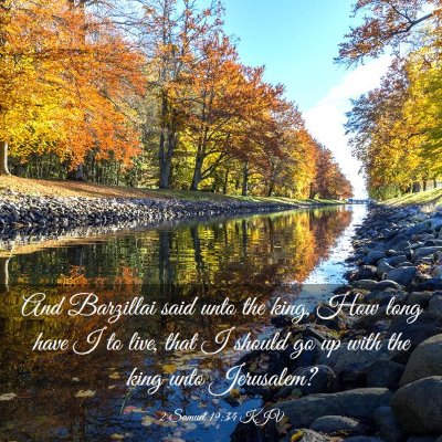 Picture 03 - 2 Samuel 19:34 KJV - And Barzillai said unto the king, How long have I - Bible Verse Picture