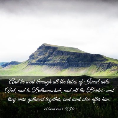 Picture 03 - 2 Samuel 20:14 KJV - And he went through all the tribes of Israel unto - Bible Verse Picture